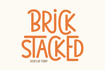 Creative Brick Stacked Font Design Ideas for Projects