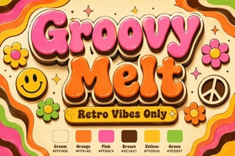 Groovy Melt Font: Bold Retro Design for Creative Projects