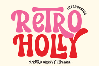 Retro Holly Font for Creative Design Projects