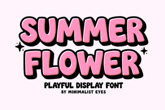 Summer Flower Font for Vibrant Design Projects