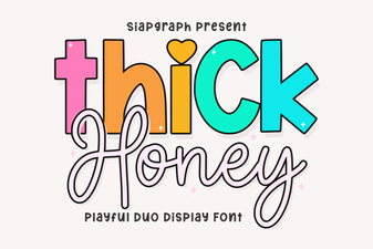 Thick Honey Duo Font for Bold Design Projects