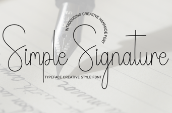 Simple Signature Font for Elegant Design Projects