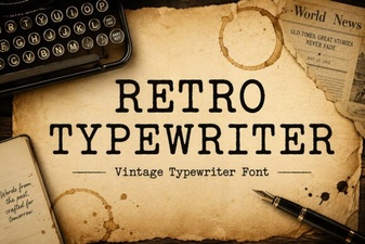 Retro Typewriter Font for Creative Design Projects